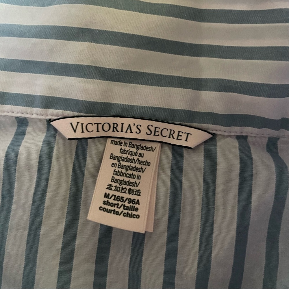 Victoria's Secret Blue and White Striped Shirt - Picture 2 of 4